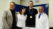 Perugia, Giacomo Sentini torna in ospedale da campione d’Italia