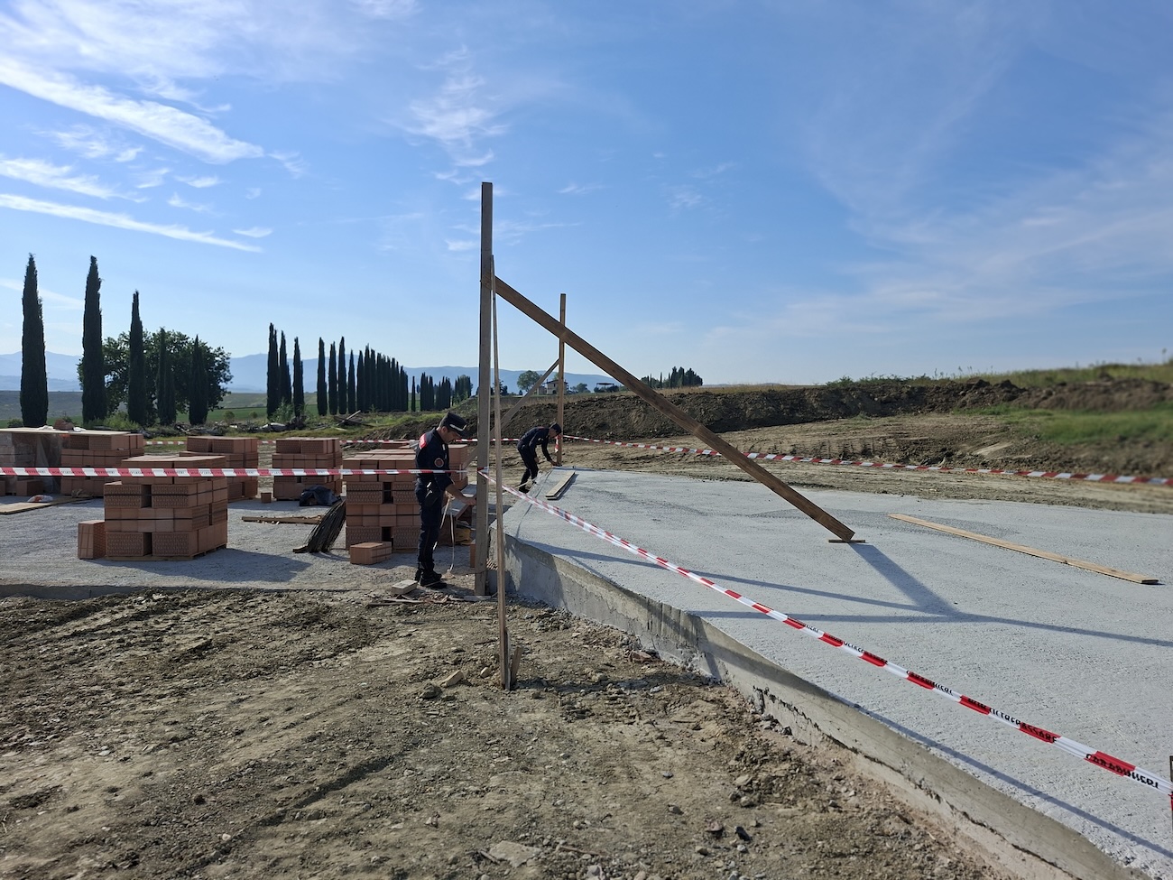 Fondazioni del cantiere sequestrato a San Gemini, fotografia pubblicata da Umbria24